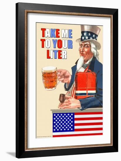 Take Me to your Liter-null-Framed Art Print