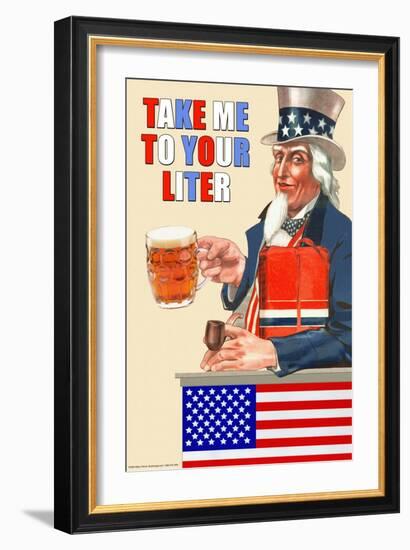 Take Me to your Liter-null-Framed Art Print