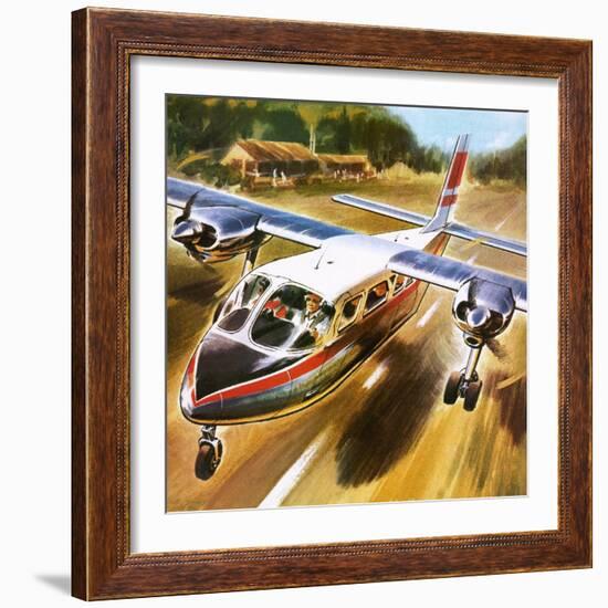 Take-Off for Success: the Britten-Norman Islander.-Wilf Hardy-Framed Giclee Print