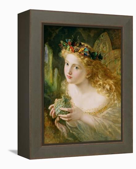 Take the Fair Face of Woman, and Gently Suspending, with Butterflies, Flowers, and Jewels Attending-Sophie Anderson-Framed Premier Image Canvas