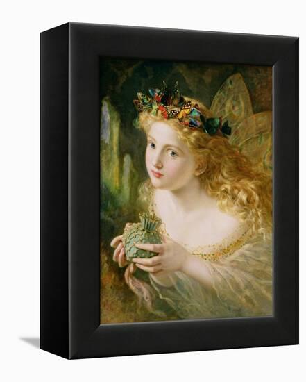 Take the Fair Face of Woman, and Gently Suspending, with Butterflies, Flowers, and Jewels Attending-Sophie Anderson-Framed Premier Image Canvas