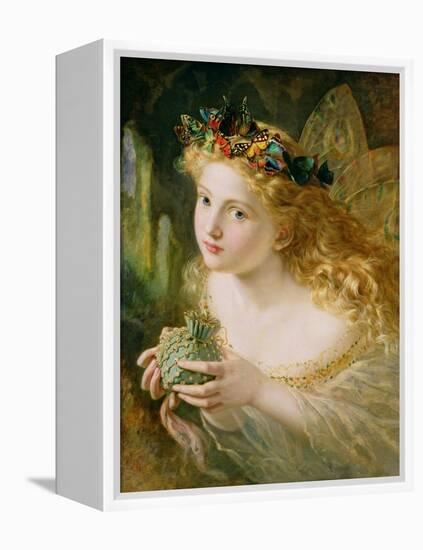 Take the Fair Face of Woman, and Gently Suspending, with Butterflies, Flowers, and Jewels Attending-Sophie Anderson-Framed Premier Image Canvas