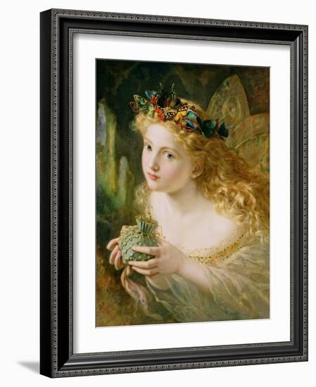 Take the Fair Face of Woman, and Gently Suspending, with Butterflies, Flowers, and Jewels Attending-Sophie Anderson-Framed Giclee Print