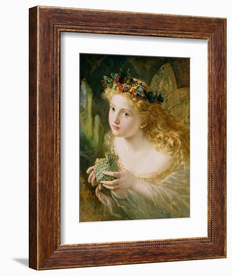 Take the Fair Face of Woman, and Gently Suspending, with Butterflies, Flowers, and Jewels Attending-Sophie Anderson-Framed Giclee Print