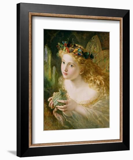 Take the Fair Face of Woman, and Gently Suspending, with Butterflies, Flowers, and Jewels Attending-Sophie Anderson-Framed Giclee Print