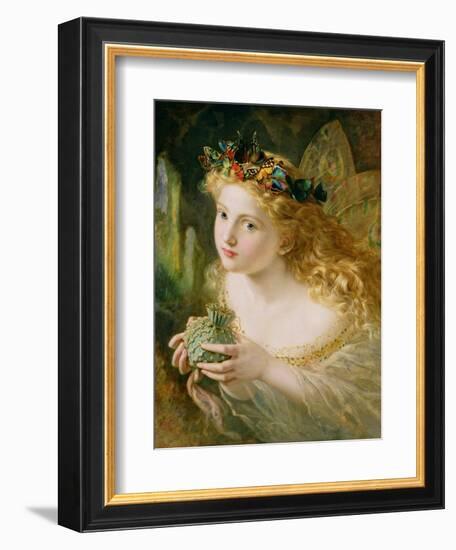 Take the Fair Face of Woman, and Gently Suspending, with Butterflies, Flowers, and Jewels Attending-Sophie Anderson-Framed Giclee Print