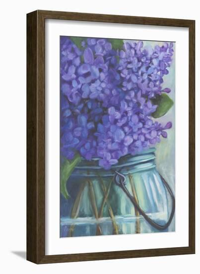 Take Time to Smell the Lilacs-Marnie Bourque-Framed Giclee Print