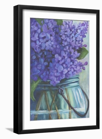 Take Time to Smell the Lilacs-Marnie Bourque-Framed Giclee Print