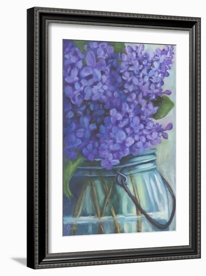 Take Time to Smell the Lilacs-Marnie Bourque-Framed Giclee Print