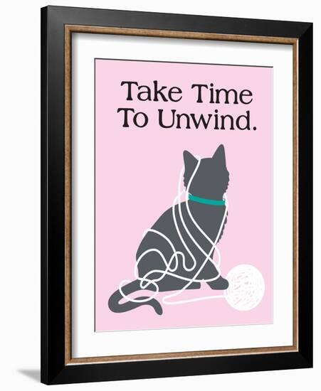 Take Time to Unwind-Cat is Good-Framed Art Print