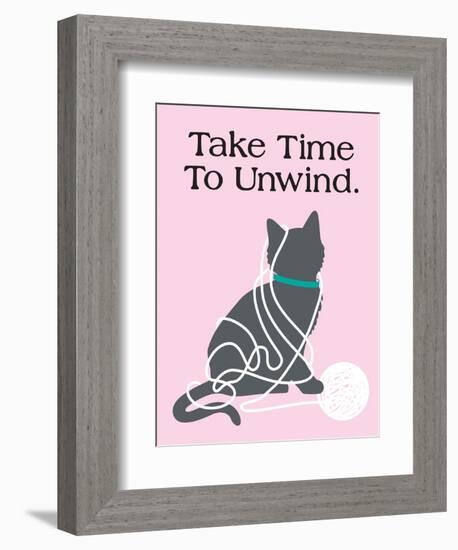 Take Time to Unwind-Cat is Good-Framed Premium Giclee Print