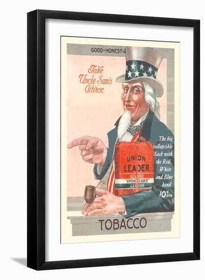 Take Uncle Sam's Advice, Union Leader Tobacco-null-Framed Art Print