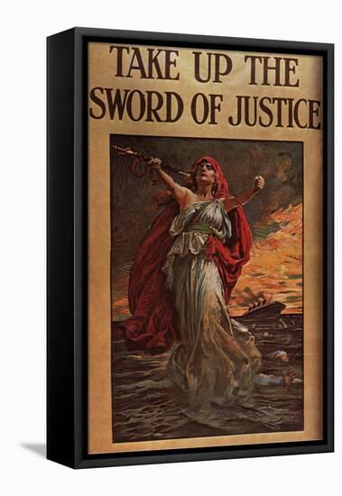 Take Up the Sword of Justice, c.1914-null-Framed Premier Image Canvas