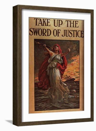 Take Up the Sword of Justice, c.1914-null-Framed Giclee Print