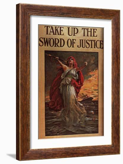 Take Up the Sword of Justice, c.1914-null-Framed Giclee Print