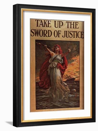 Take Up the Sword of Justice, c.1914-null-Framed Giclee Print