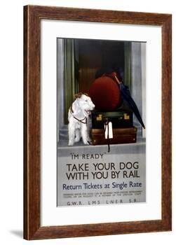 Take Your Dog with You by Rail,1923-1947-null-Framed Giclee Print