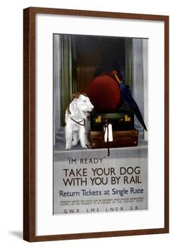 Take Your Dog with You by Rail,1923-1947-null-Framed Giclee Print