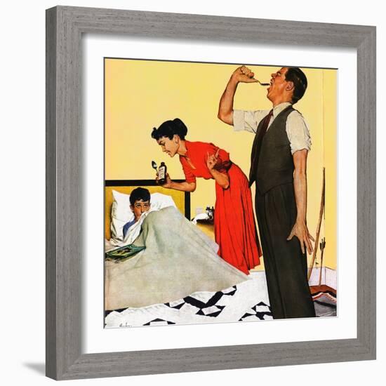 "Take Your Medicine", September 23, 1950-George Hughes-Framed Giclee Print