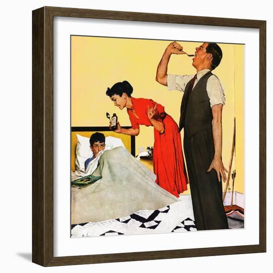 "Take Your Medicine", September 23, 1950-George Hughes-Framed Giclee Print