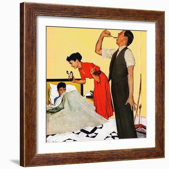 "Take Your Medicine", September 23, 1950-George Hughes-Framed Giclee Print