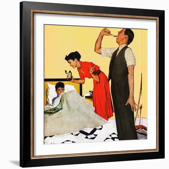 "Take Your Medicine", September 23, 1950-George Hughes-Framed Giclee Print