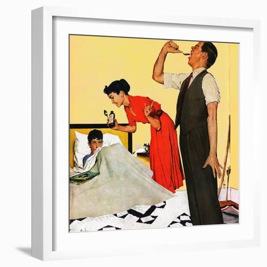 "Take Your Medicine", September 23, 1950-George Hughes-Framed Giclee Print