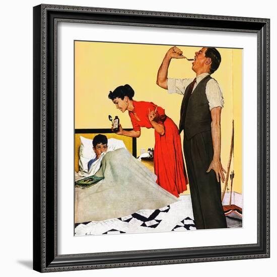 "Take Your Medicine", September 23, 1950-George Hughes-Framed Giclee Print