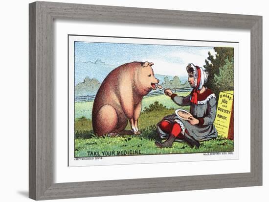 Take Your Medicine Trade Card-null-Framed Giclee Print