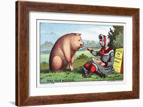 Take Your Medicine Trade Card-null-Framed Giclee Print