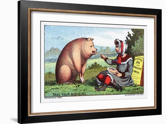 Take Your Medicine Trade Card-null-Framed Giclee Print
