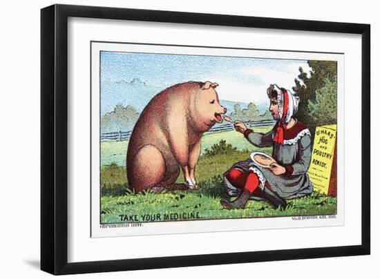 Take Your Medicine Trade Card-null-Framed Giclee Print