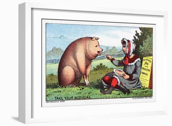 Take Your Medicine Trade Card-null-Framed Giclee Print