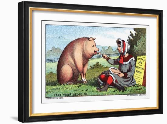 Take Your Medicine Trade Card-null-Framed Giclee Print