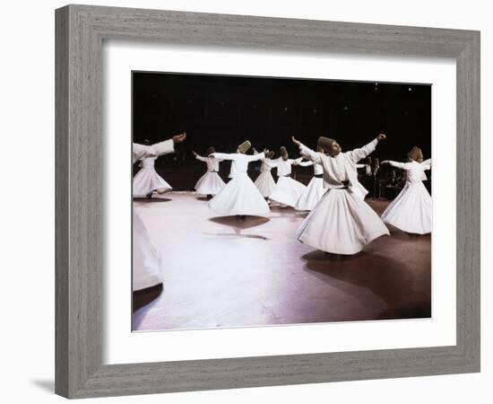 Taken at the Royal Albert Hall, London, the Whirling Dervishes of Konya, Turkey, Eurasia-Adam Woolfitt-Framed Photographic Print