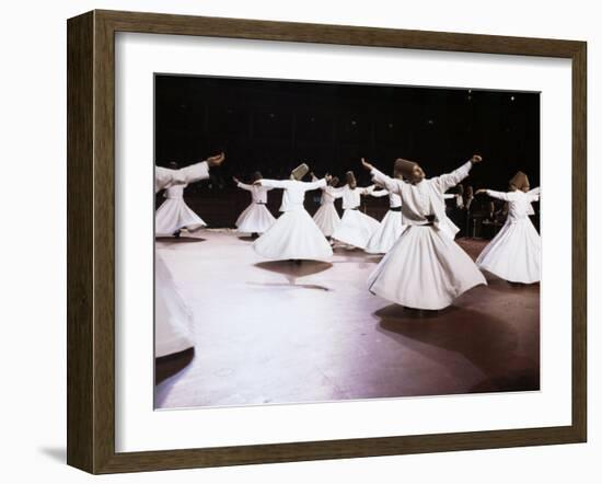 Taken at the Royal Albert Hall, London, the Whirling Dervishes of Konya, Turkey, Eurasia-Adam Woolfitt-Framed Photographic Print