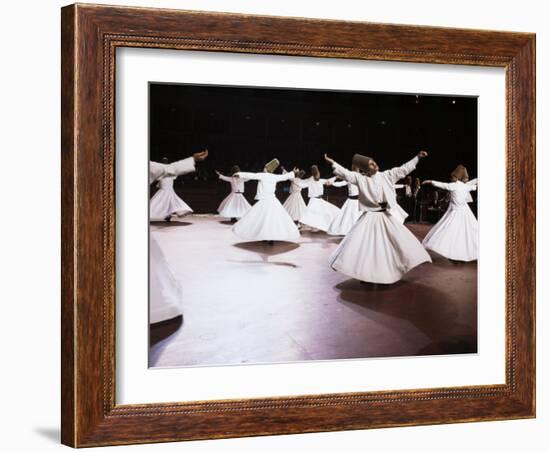 Taken at the Royal Albert Hall, London, the Whirling Dervishes of Konya, Turkey, Eurasia-Adam Woolfitt-Framed Photographic Print