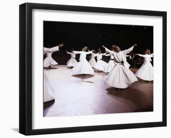 Taken at the Royal Albert Hall, London, the Whirling Dervishes of Konya, Turkey, Eurasia-Adam Woolfitt-Framed Photographic Print