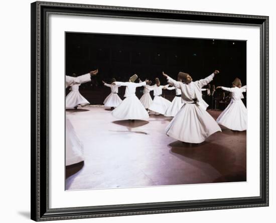 Taken at the Royal Albert Hall, London, the Whirling Dervishes of Konya, Turkey, Eurasia-Adam Woolfitt-Framed Photographic Print