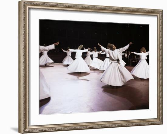 Taken at the Royal Albert Hall, London, the Whirling Dervishes of Konya, Turkey, Eurasia-Adam Woolfitt-Framed Photographic Print