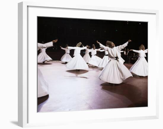 Taken at the Royal Albert Hall, London, the Whirling Dervishes of Konya, Turkey, Eurasia-Adam Woolfitt-Framed Photographic Print