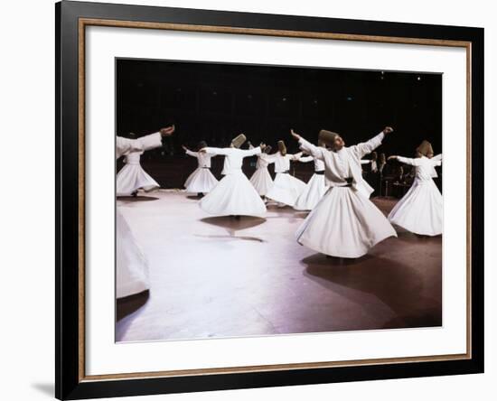 Taken at the Royal Albert Hall, London, the Whirling Dervishes of Konya, Turkey, Eurasia-Adam Woolfitt-Framed Photographic Print