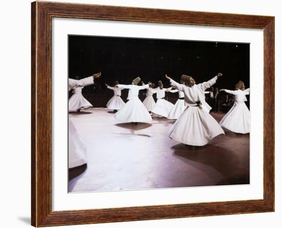 Taken at the Royal Albert Hall, London, the Whirling Dervishes of Konya, Turkey, Eurasia-Adam Woolfitt-Framed Photographic Print