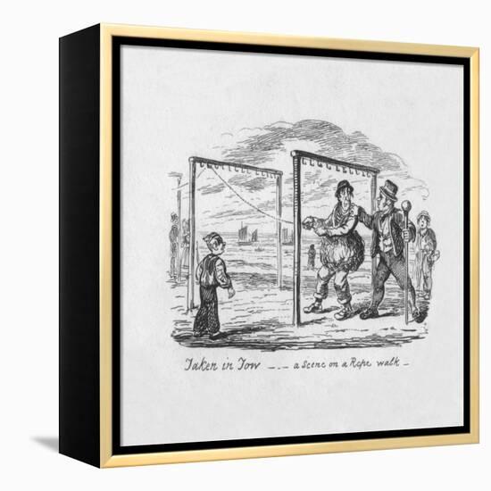 'Taken in Tow - A Scene on a Rope walk', 1829-George Cruikshank-Framed Premier Image Canvas