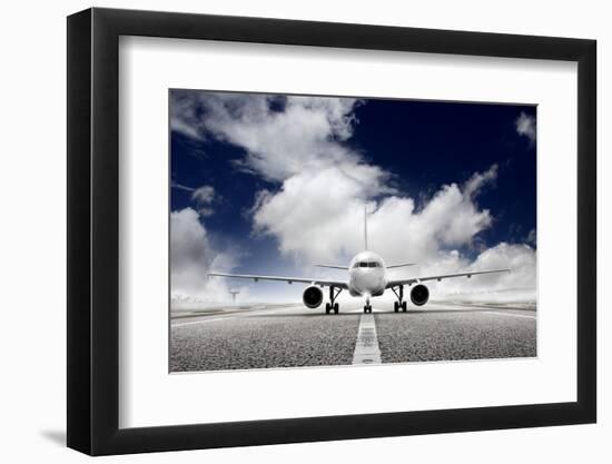 Takeoff Plane in Airport-Policas-Framed Photographic Print