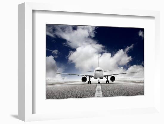 Takeoff Plane in Airport-Policas-Framed Photographic Print