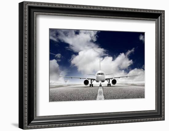 Takeoff Plane in Airport-Policas-Framed Photographic Print