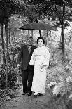 Couple Pose for Portrait in the Rain, Tokyo, Japan, 1967-Takeyoshi Tanuma-Photographic Print