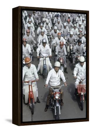 Soichiro Honda, Founder of Honda Corporation, Riding Motorcycles