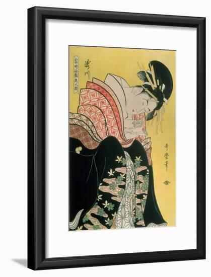 Takigawa from the Tea-House, Ogi-Kitagawa Utamaro-Framed Giclee Print
